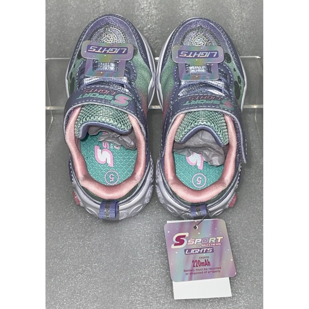 S Sport By Skechers Lucia Sneakers Light Up Stretch Laces Toddler Girls Size 5 - Picture 12 of 17